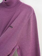 Miu miu high collar purple sweater  - 4