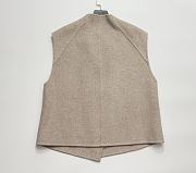 Hermes Light Khaki Cashmere Vest Jacket  - 6