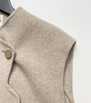 Hermes Light Khaki Cashmere Vest Jacket  - 4