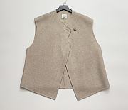 Hermes Light Khaki Cashmere Vest Jacket  - 3