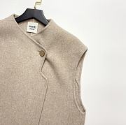 Hermes Light Khaki Cashmere Vest Jacket  - 2