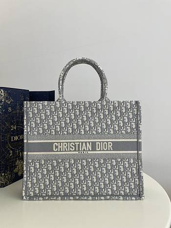 Dior Large Book Tote Dream Light Grey Tone Bag 42*35*18cm