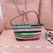 Miu Miu rainbow woven lunch box bag 25.5x19x14cm - 5