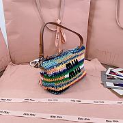 Miu Miu rainbow woven lunch box bag 25.5x19x14cm - 2