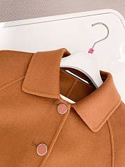 Hermes Brown Vertical Button Lapel Cashmere Short Jacket  - 4