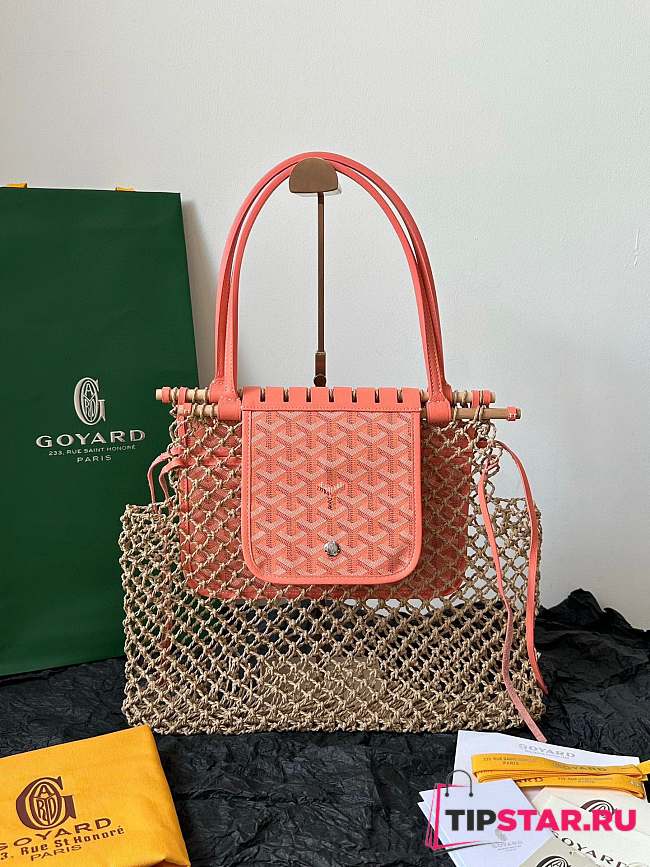 Goyard aligre fishing net pink bag 40×32×6cm - 1