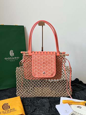 Goyard aligre fishing net pink bag 40×32×6cm