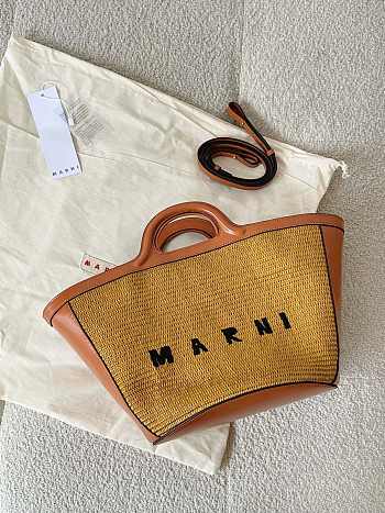 Marni straw basket medium bag 40×27×21cm