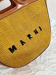 Marni straw basket medium bag 40×27×21cm - 4