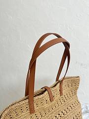 YSL straw tote basket medium bag 50×32×26cm - 5