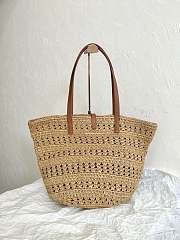 YSL straw tote basket medium bag 50×32×26cm - 2