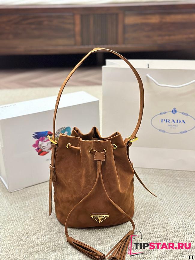 Prada suede brown bag 20x22cm - 1