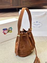 Prada suede brown bag 20x22cm - 6