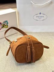 Prada suede brown bag 20x22cm - 4