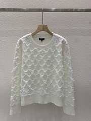 Chanel knitted round neck pullover whiite shirt - 5