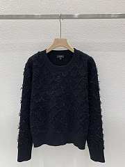 Chanel knitted round neck pullover black shirt - 6