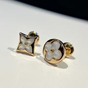 LV Blossom white shell asymmetrical earrings  - 6