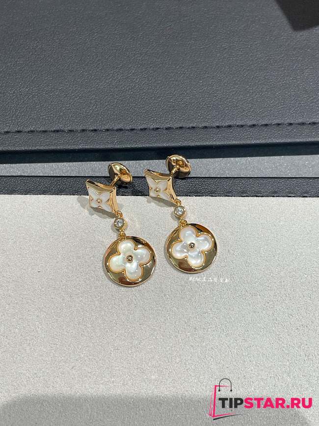 LV double flower ear clap  - 1