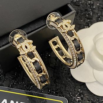 Chanel black earrings