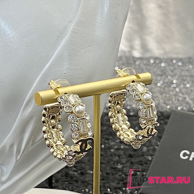  Chanel Gorgeous Diamond Double C Earrings - 1