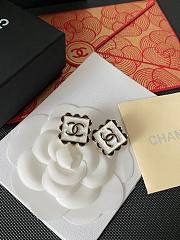 Chanel Black Lace Sugar Cube Earrings - 3