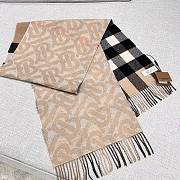 Burberry Double-sided Plaid TB Camel Check scarf 200x36cm  - 1