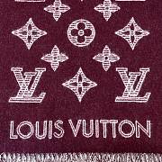 LV Shadow Bordeaux Red Long Scarf  - 4