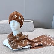 LV Shadow Caramel Long Scarf  - 1