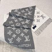 LV Shadow Grey Long Scarf  - 3