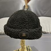 Chanel Korean thick leather lamb wool landlord hat - 1