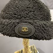 Chanel Korean thick leather lamb wool landlord hat - 5