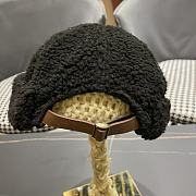 Chanel Korean thick leather lamb wool landlord hat - 3