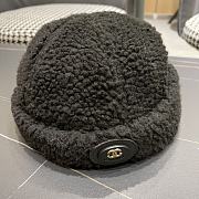 Chanel Korean thick leather lamb wool landlord hat - 2