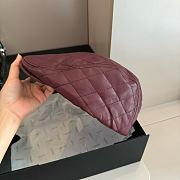 Chanel diamond forward burguady hat  - 5