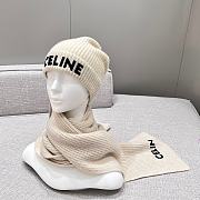 Celine Beanie One Size Small White Scaft - 1