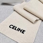 Celine Beanie One Size Small White Scaft - 5