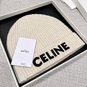 Celine Beanie One Size Small White Scaft - 4