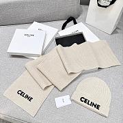 Celine Beanie One Size Small White Scaft - 2