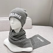 Celine Beanie One Size Small Grey Scaft - 1