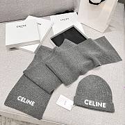 Celine Beanie One Size Small Grey Scaft - 6