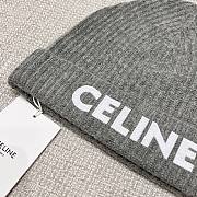 Celine Beanie One Size Small Grey Scaft - 5