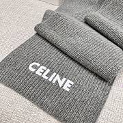 Celine Beanie One Size Small Grey Scaft - 4