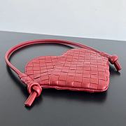 BV Qixi Solstice Heart-shaped Handbag Red 22x18x2CM - 4