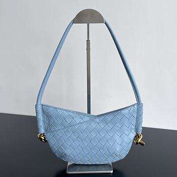 BV 796378 Mini Solstice Paper Blue Bag 28*18*5cm