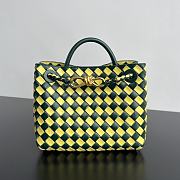 BV Andiamo Handbag Small Green Yellow Adiamo Bag 25x20x10CM  - 1