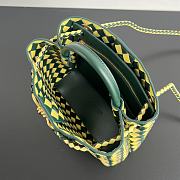 BV Andiamo Handbag Small Green Yellow Adiamo Bag 25x20x10CM  - 6