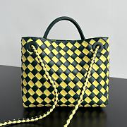 BV Andiamo Handbag Small Green Yellow Adiamo Bag 25x20x10CM  - 3