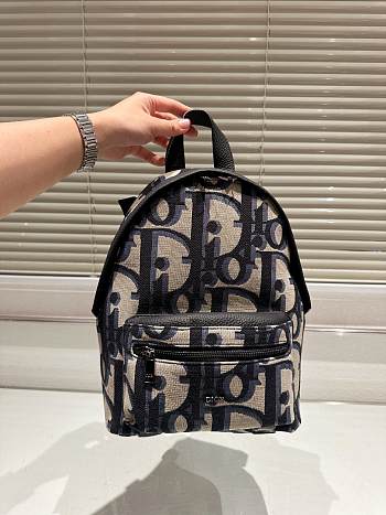 Dior's old flower full print canvas backpack small 20x30cm