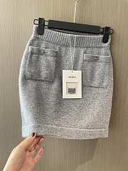 Chanel 24 metal button grey skirt - 6