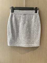 Chanel 24 metal button grey skirt - 5